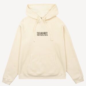 Taylor Swift | The Eras Tour | Beige Hoodie - black and white back -